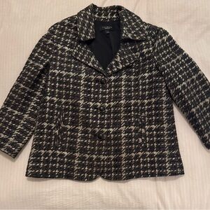 Talbots Women's Classic Checkered Blazer